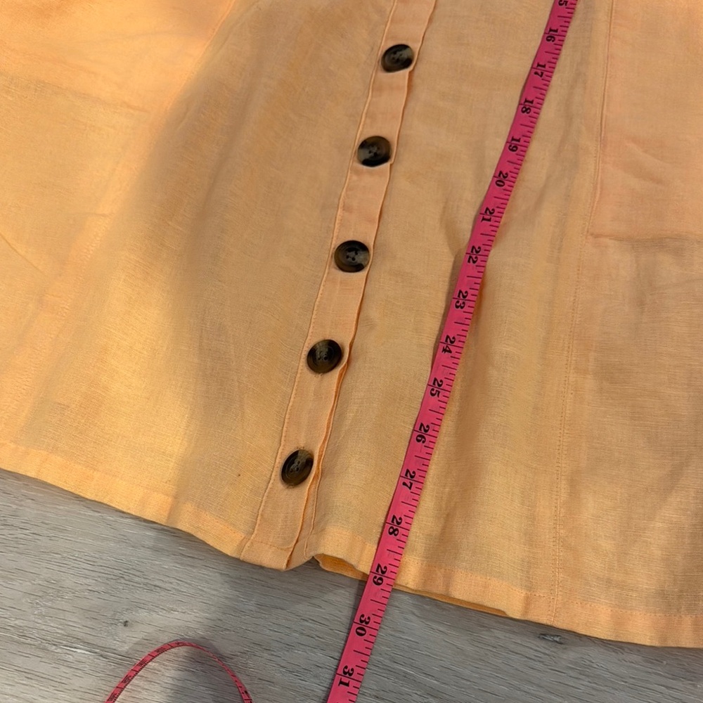 American Eagle Gold Strapless Buttoned Midi lined Sundress with side zipper. - Picture 9 of 12